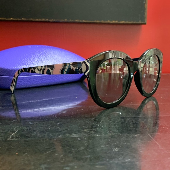 Emilio Pucci Accessories - PUCCI Sunglasses NEW Authentic! Gloss Black Pink